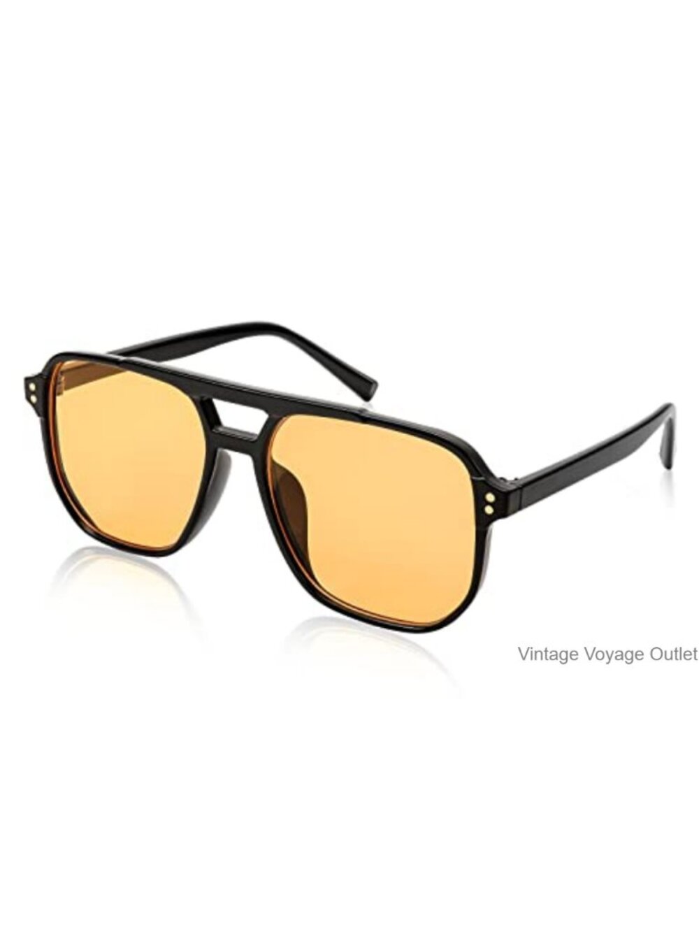 Retro Square Aviator Sunglasses Women Men 70s Vintage Plastic Frame UV400
